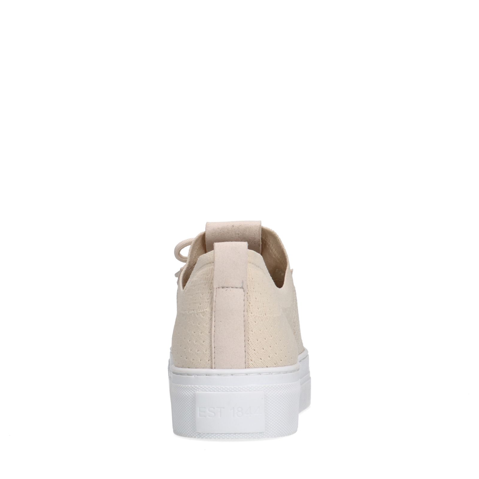 Beigefarbene Textil-Sneaker