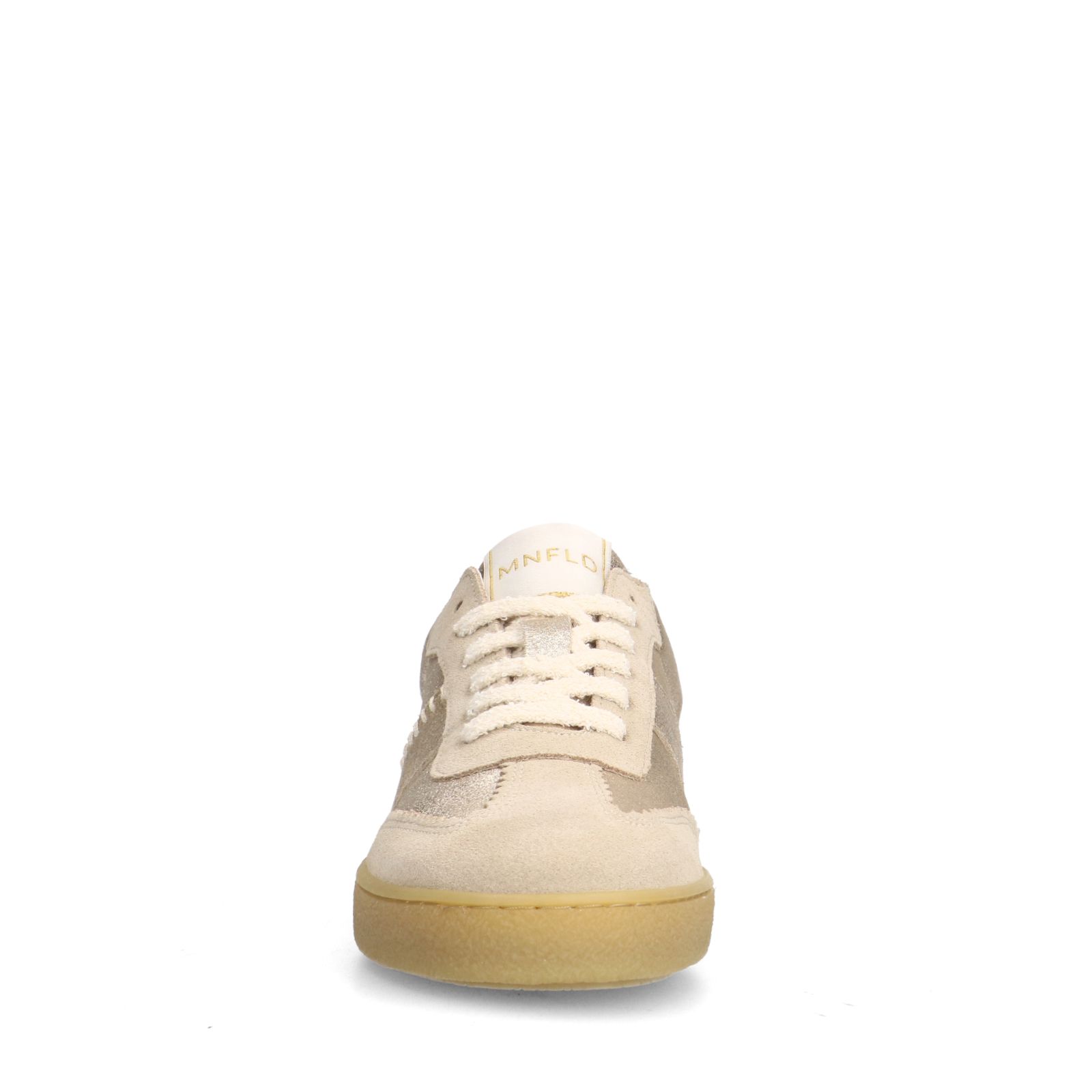 Goldfarbene Ledersneaker