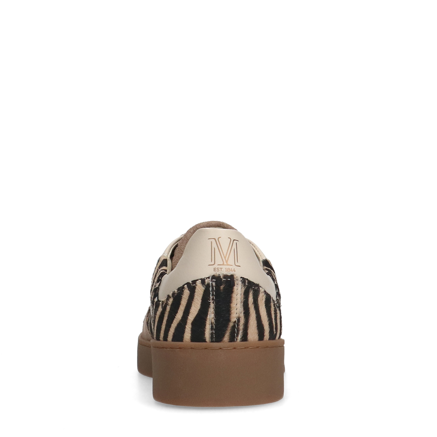 Beigefarbene Sneaker mit Zebramuster | Flache sneaker | Manfield 