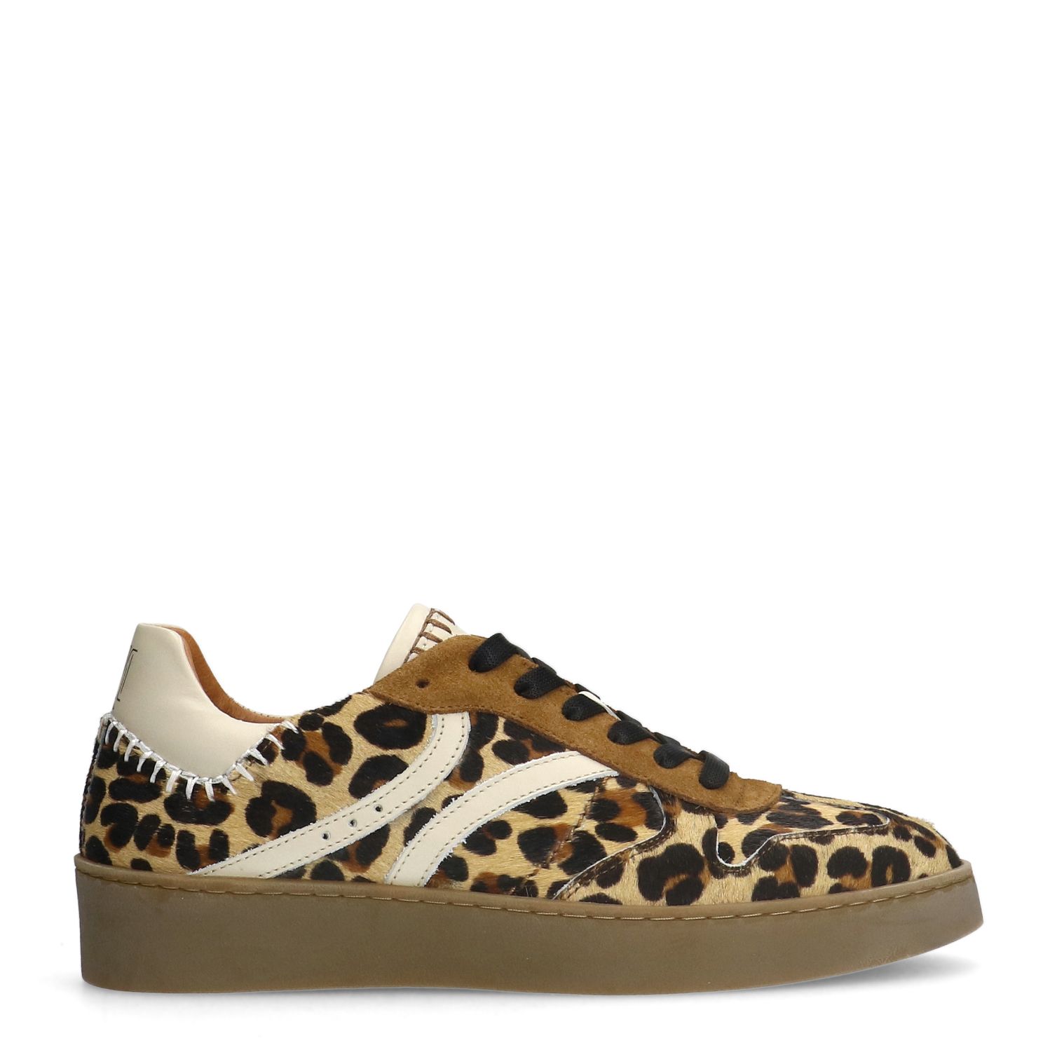 Beigefarbene Sneaker mit Pantherprint