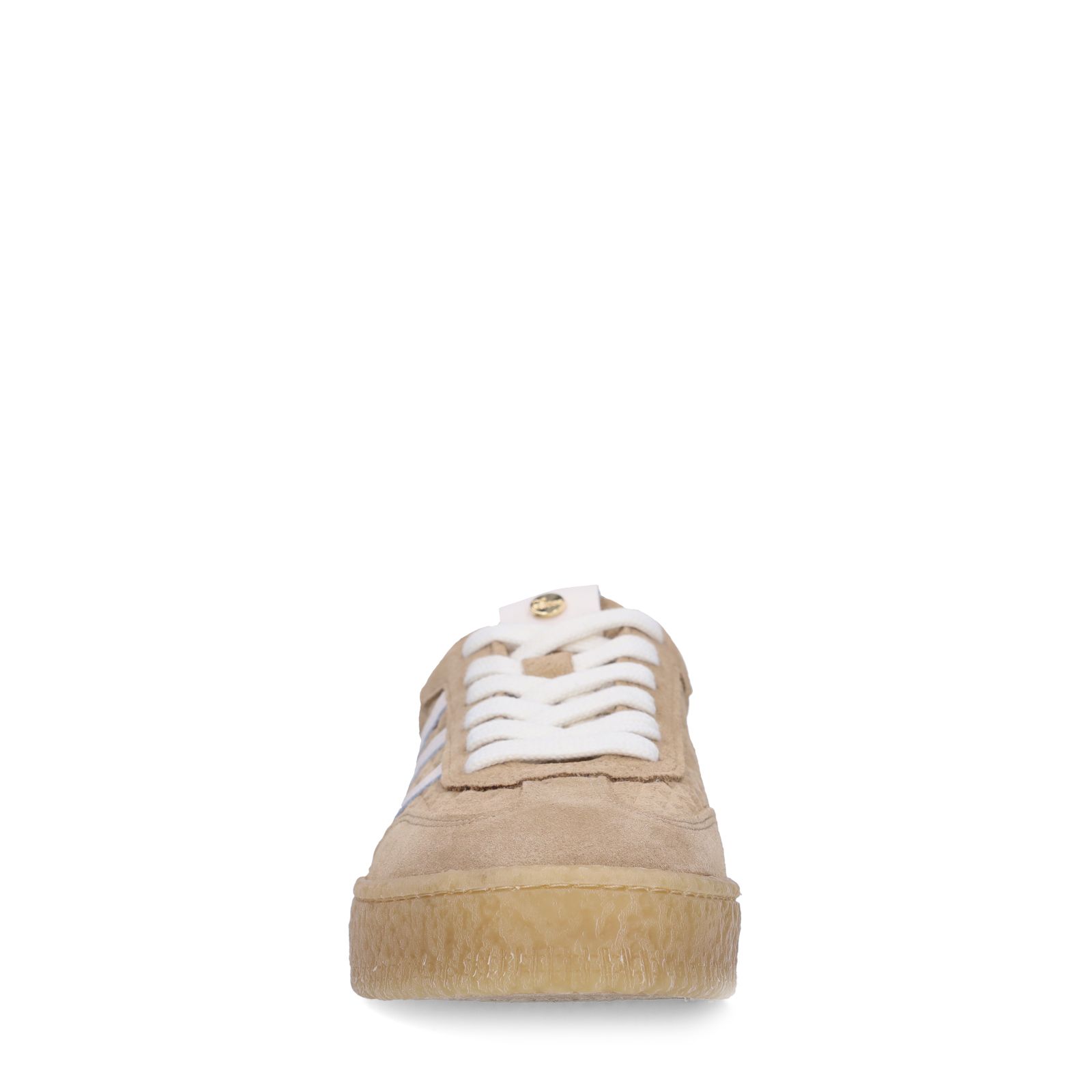 Taupefarbene Ledersneaker