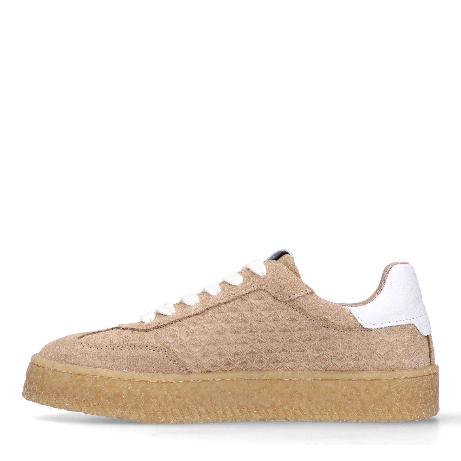 Taupefarbene Ledersneaker