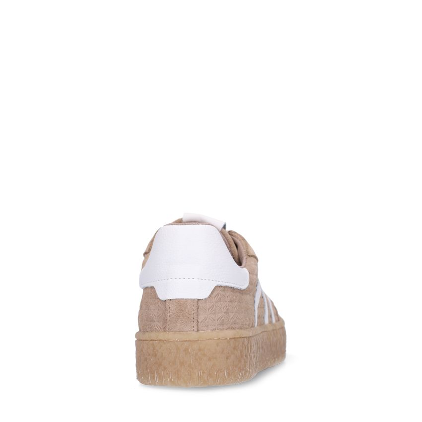 Taupe leren sneakers