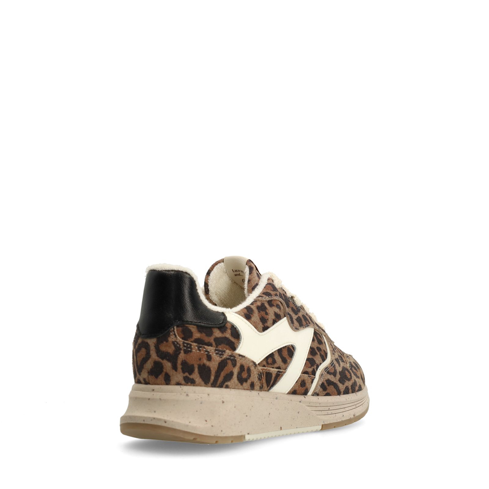 Veloursleder-Sneaker mit Leoprint