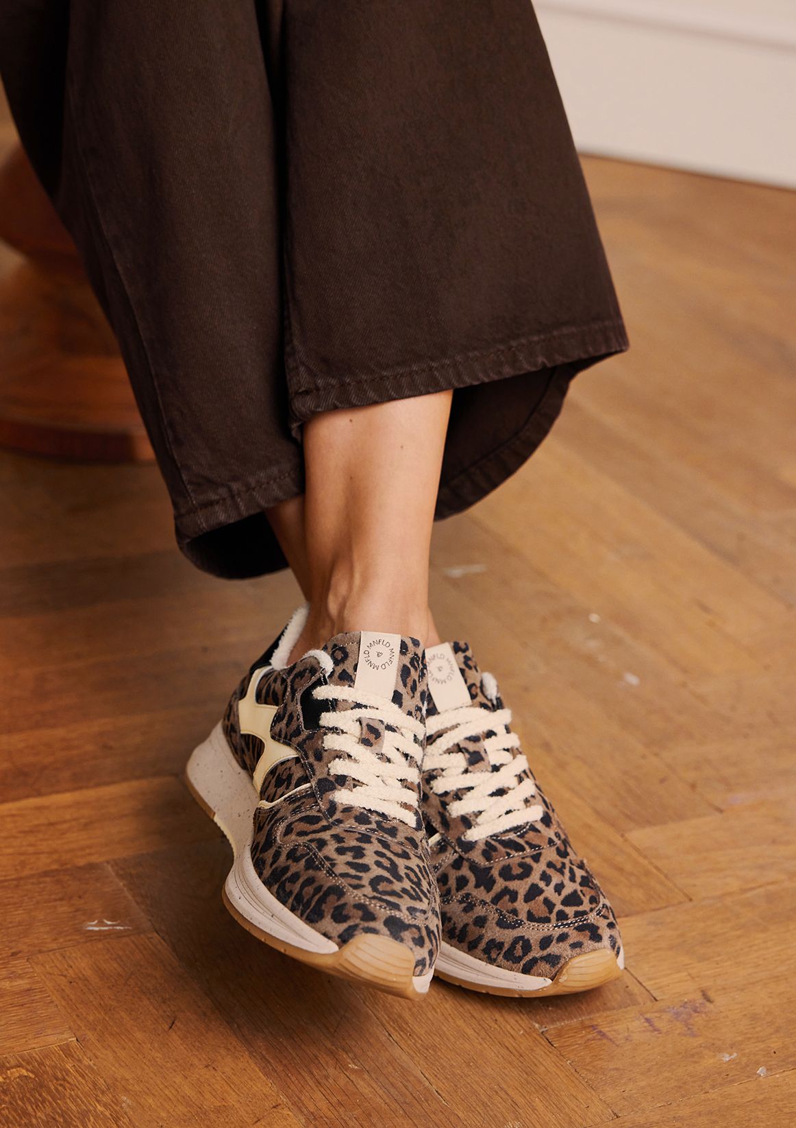 Suède leopard sneakers