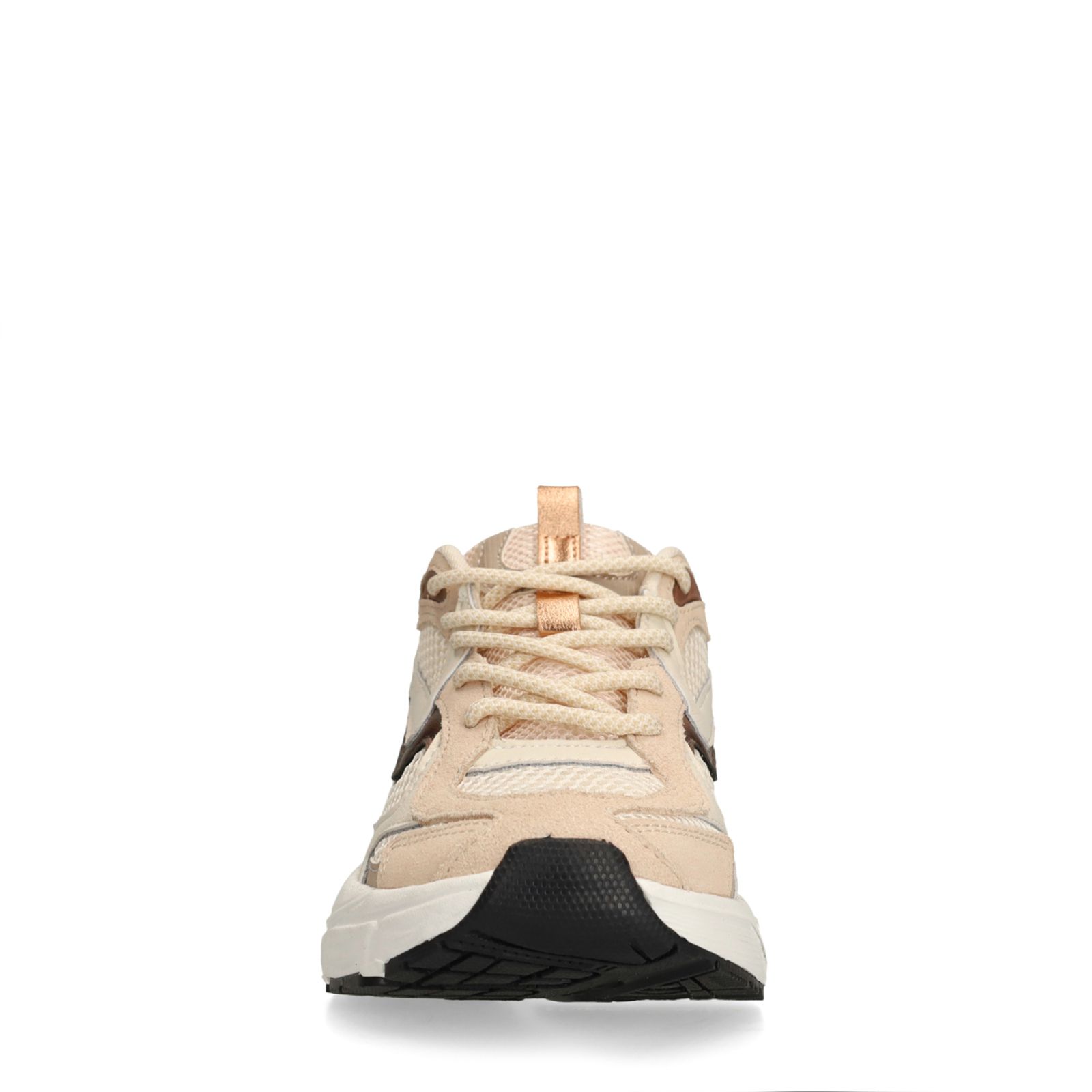 Beige mesh sneakers