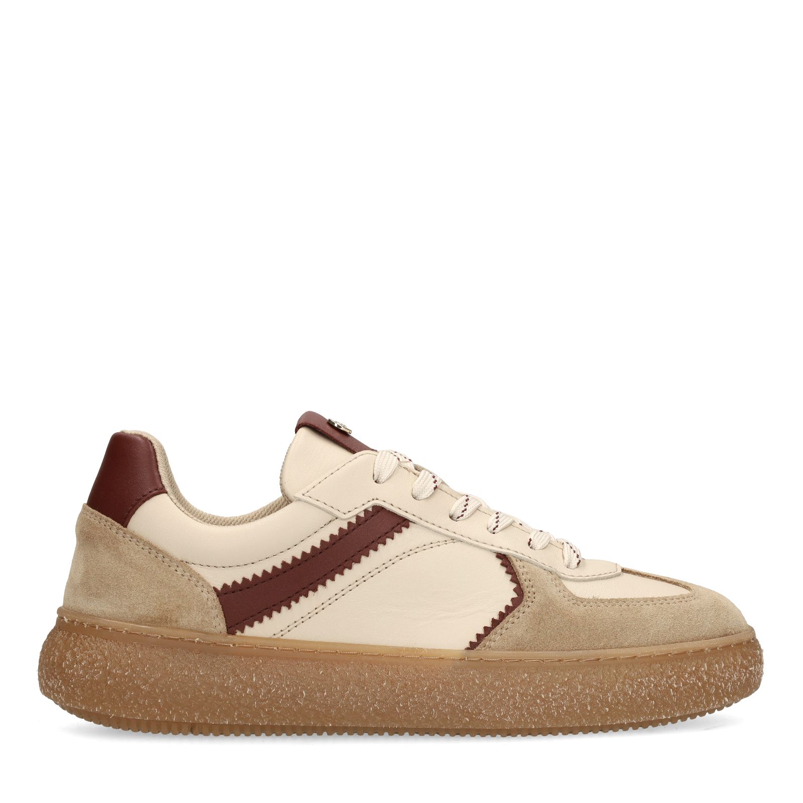Beige leren sneakers