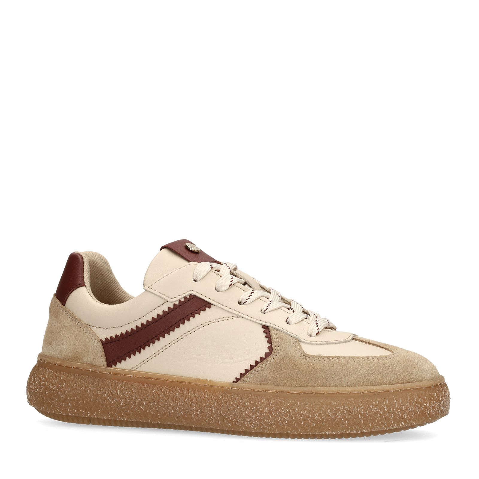 Beige leren sneakers
