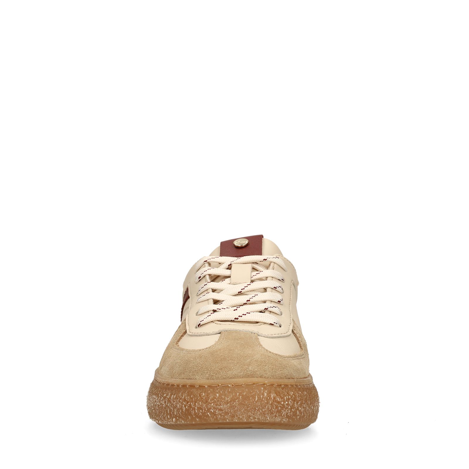 Beigefarbene Ledersneaker
