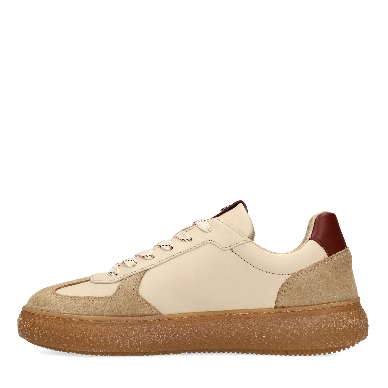 Beige leren sneakers