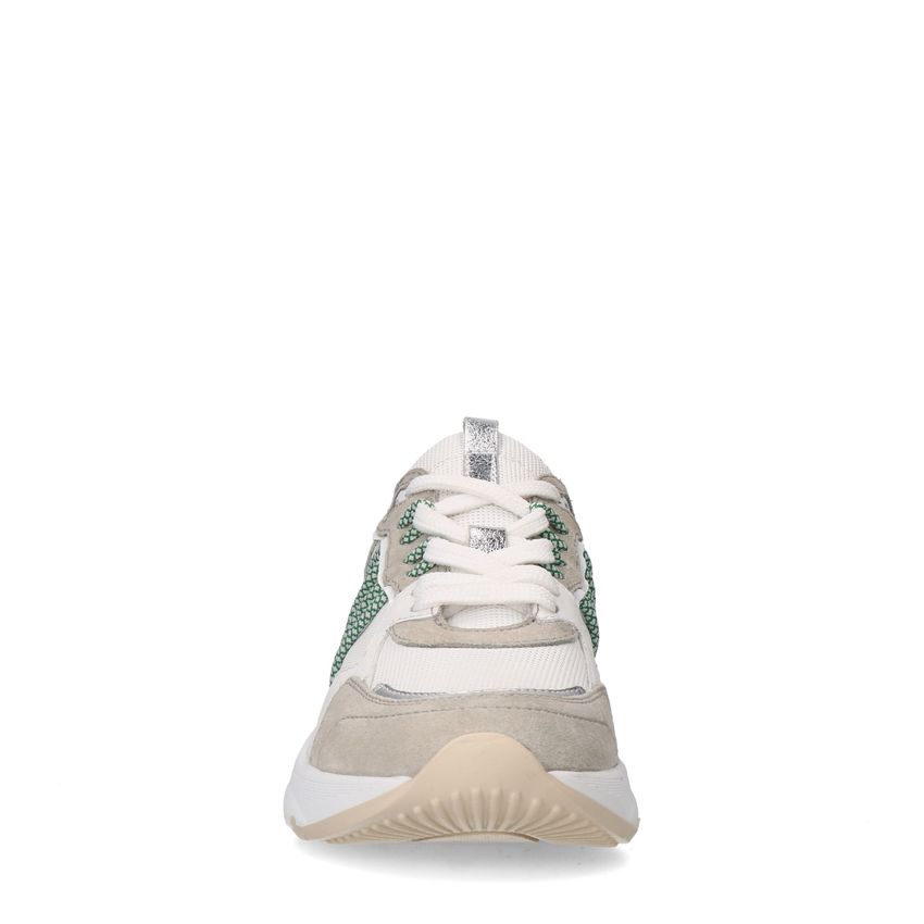 Beige leren sneakers