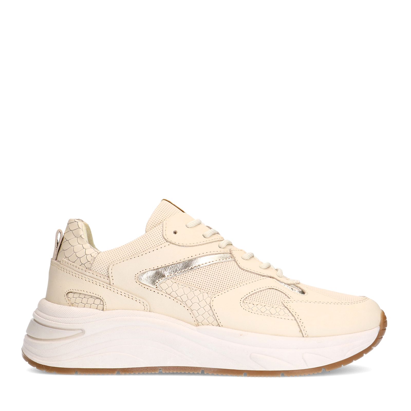 Beige leren sneakers