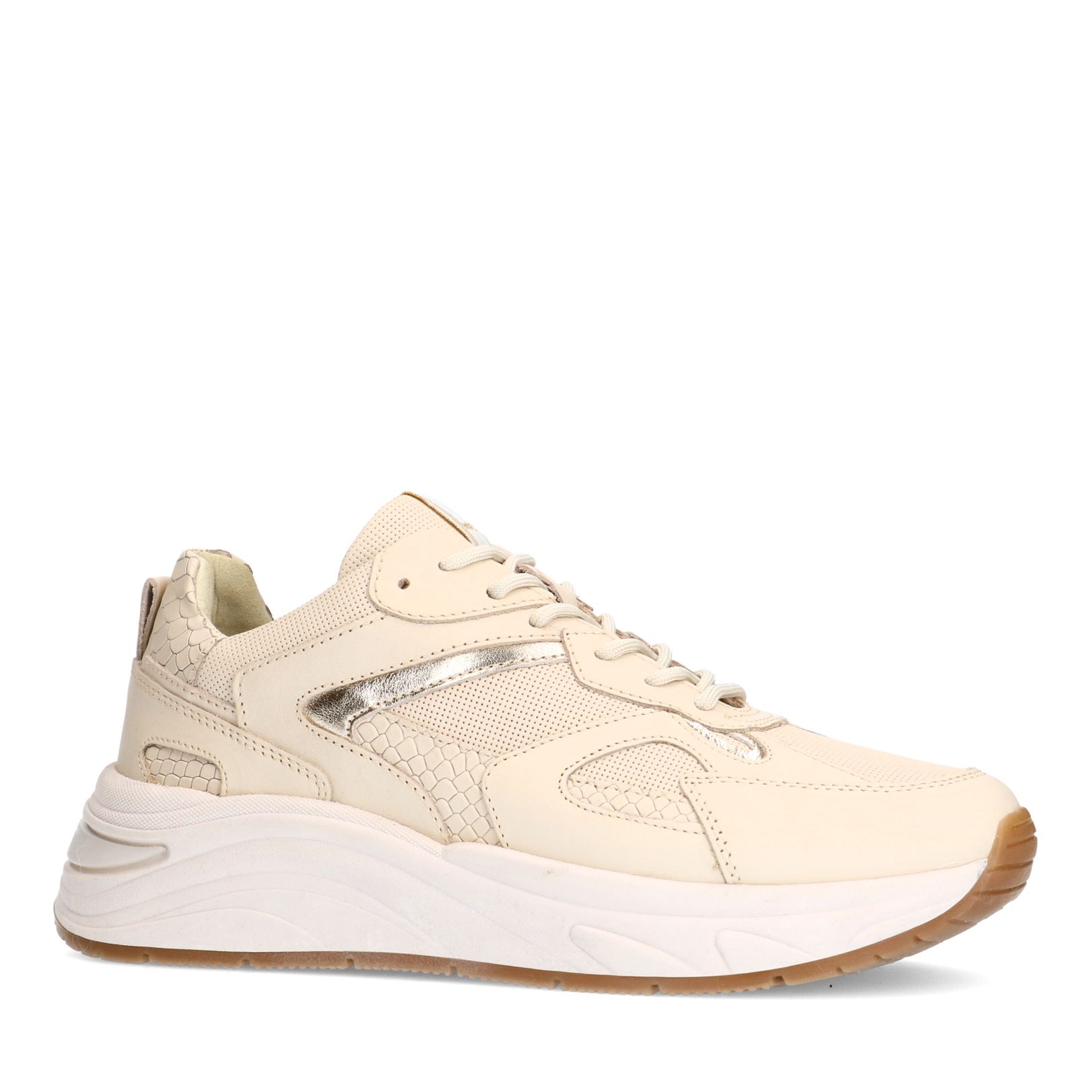 Beige leren sneakers