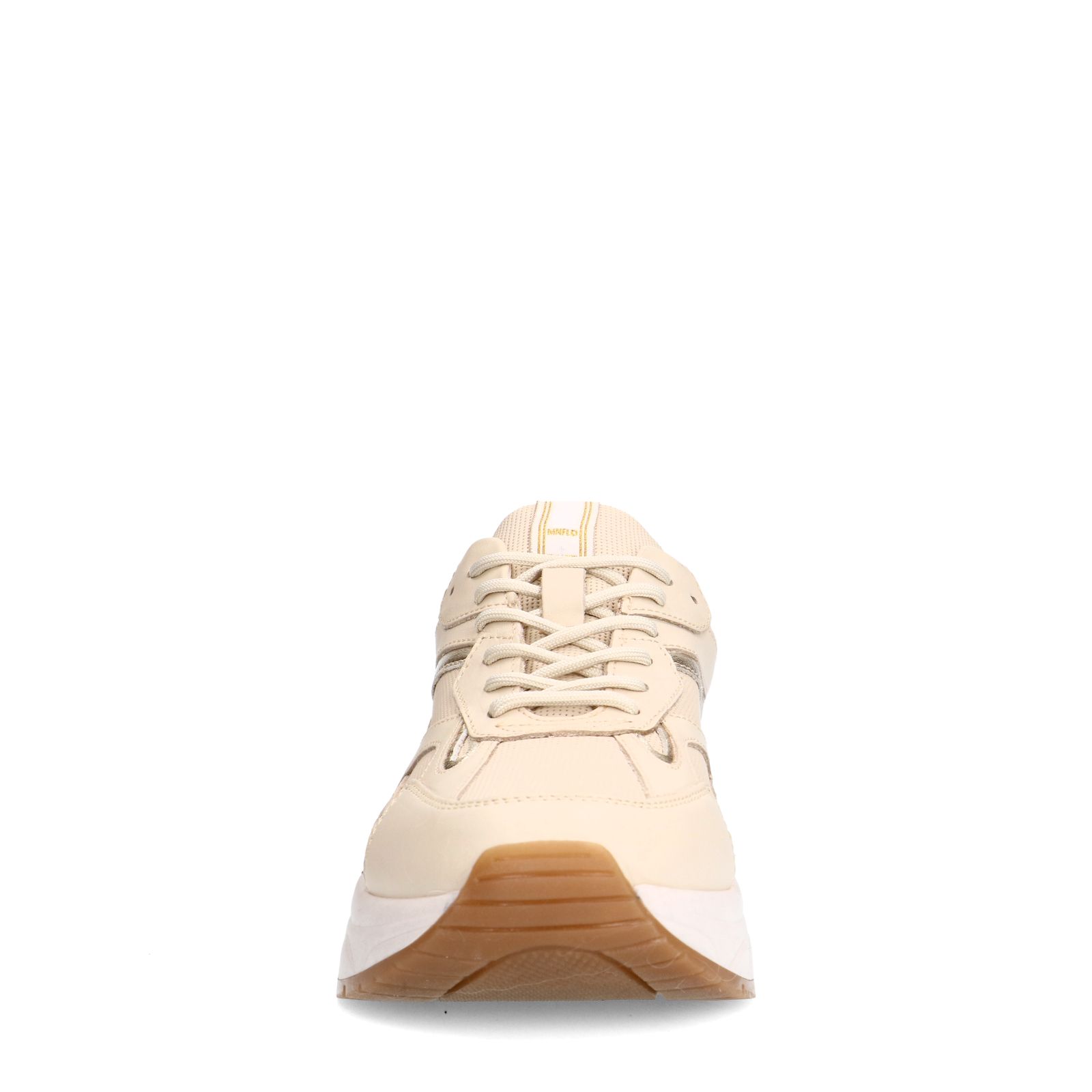 Beige leren sneakers