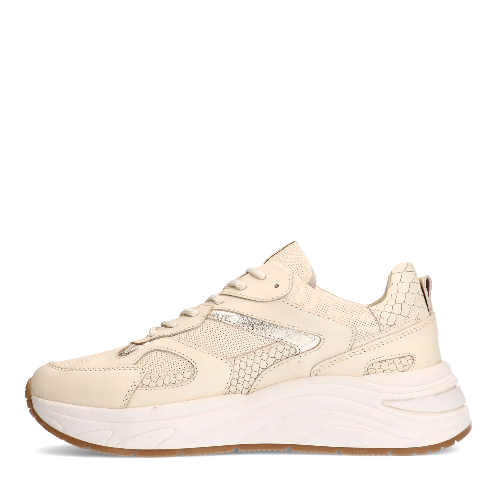 Beige leren sneakers
