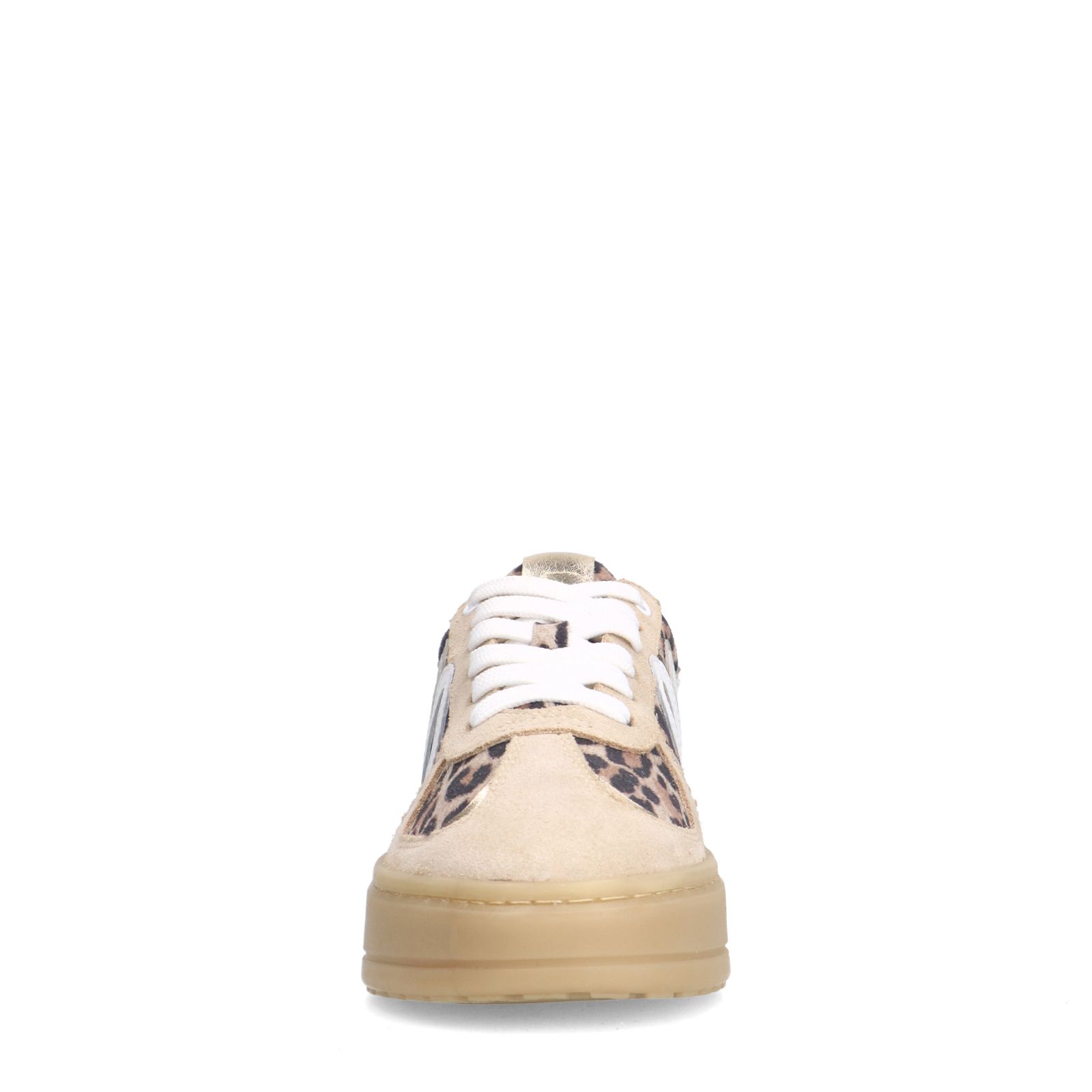 Veloursleder-Sneaker mit Leoprint