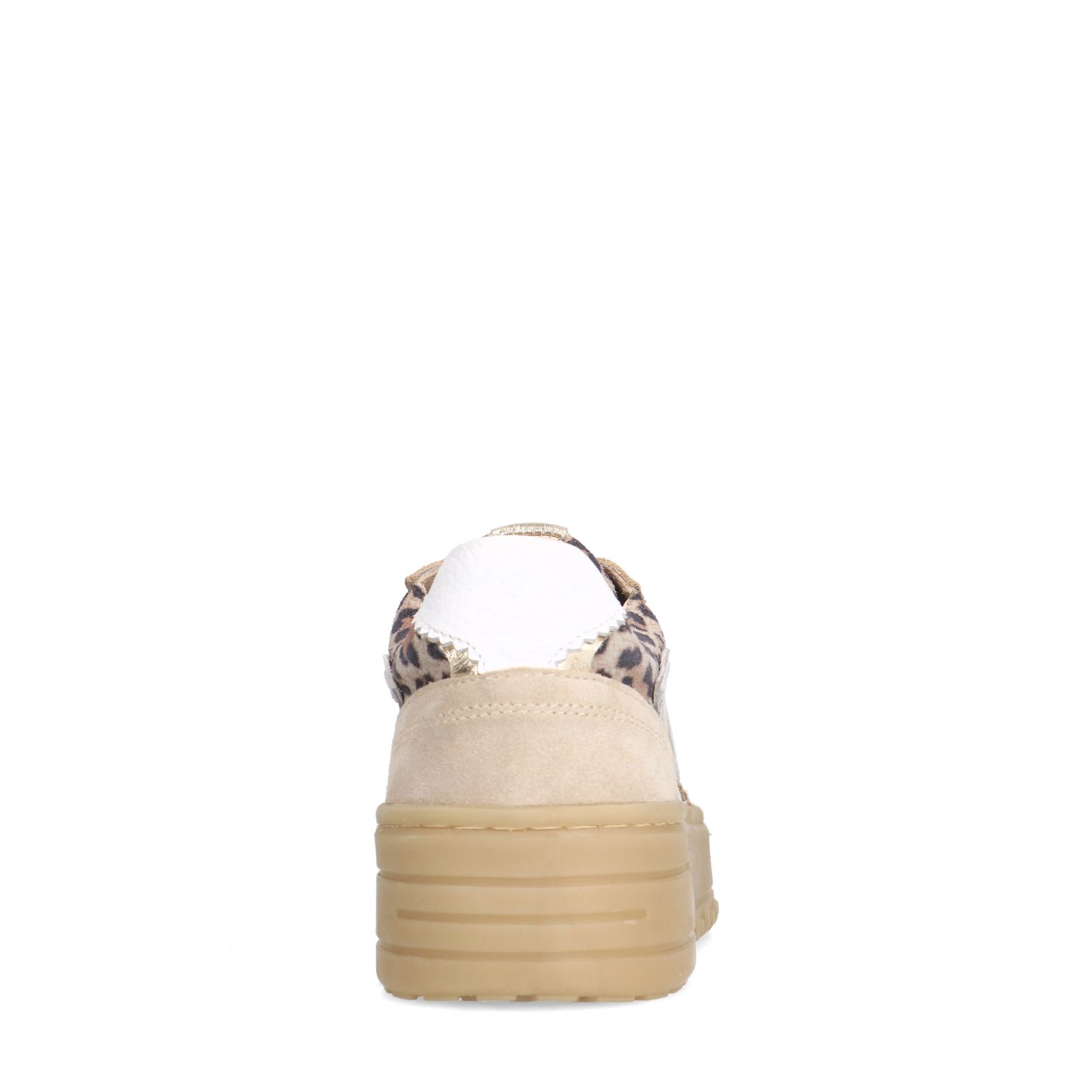 Veloursleder-Sneaker mit Leoprint
