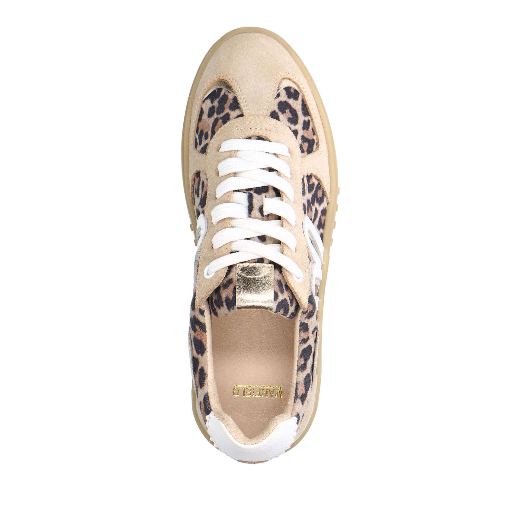 Veloursleder-Sneaker mit Leoprint