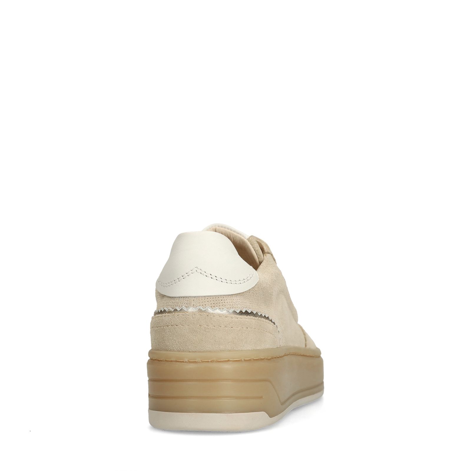 Beigefarbene Ledersneaker