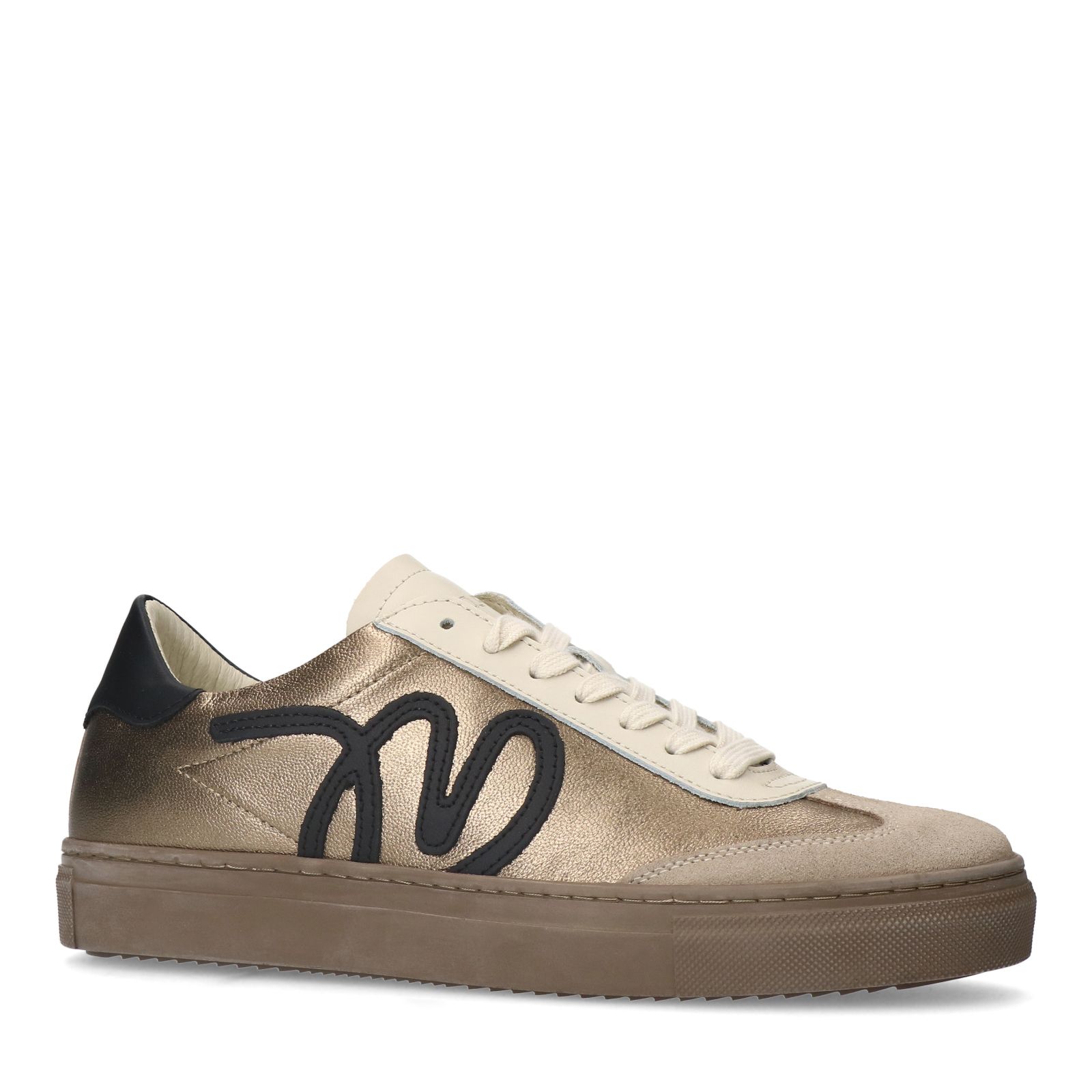 Gouden leren sneakers