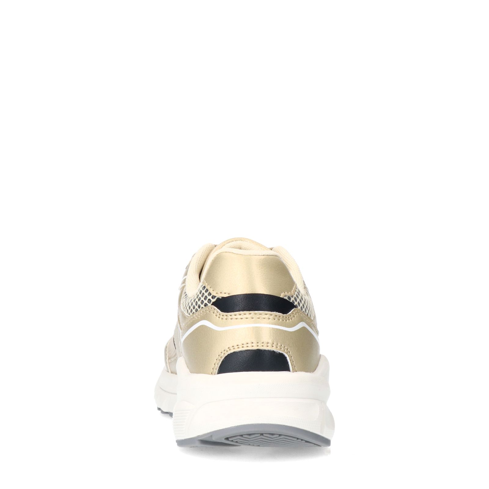 Gouden sneakers met mesh details