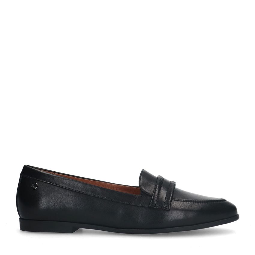 Schwarze Leder-Loafer