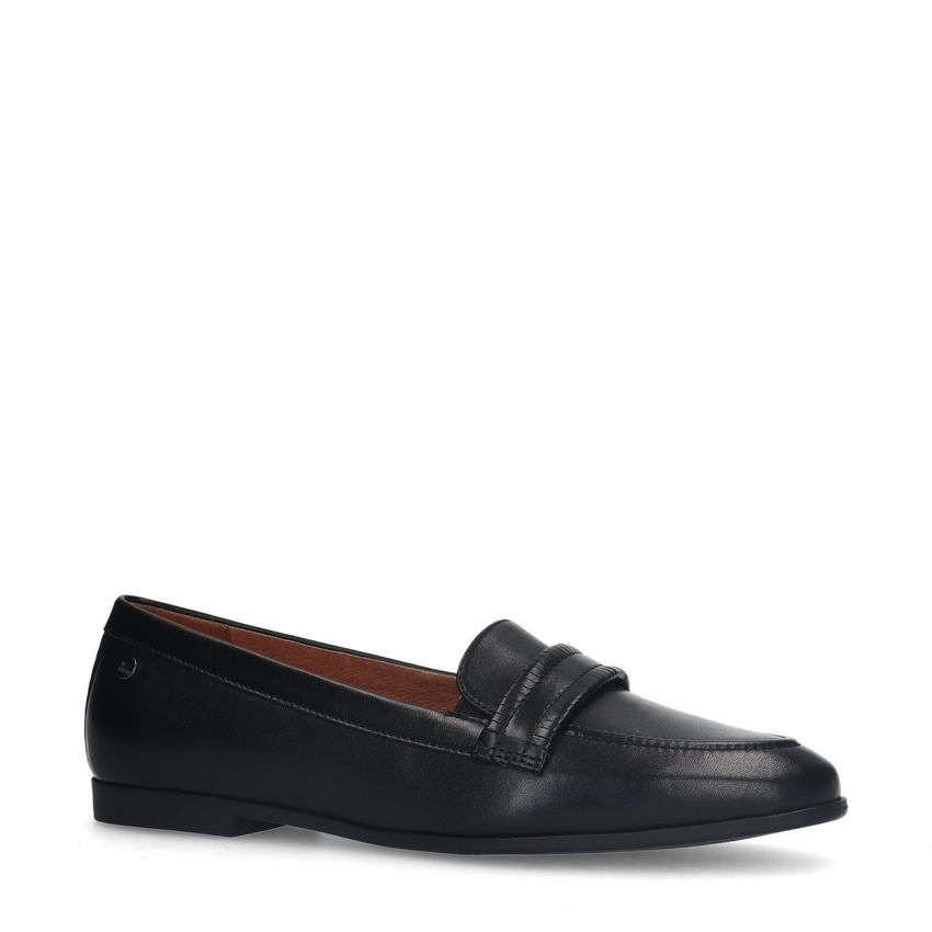 Schwarze Leder-Loafer