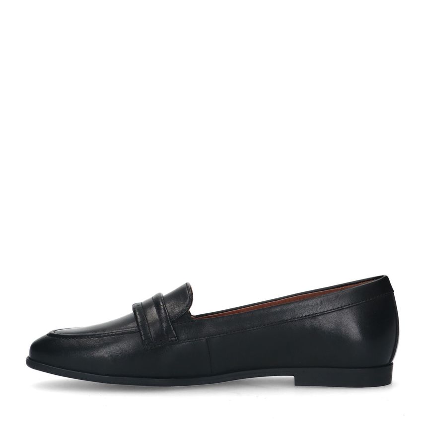 Schwarze Leder-Loafer