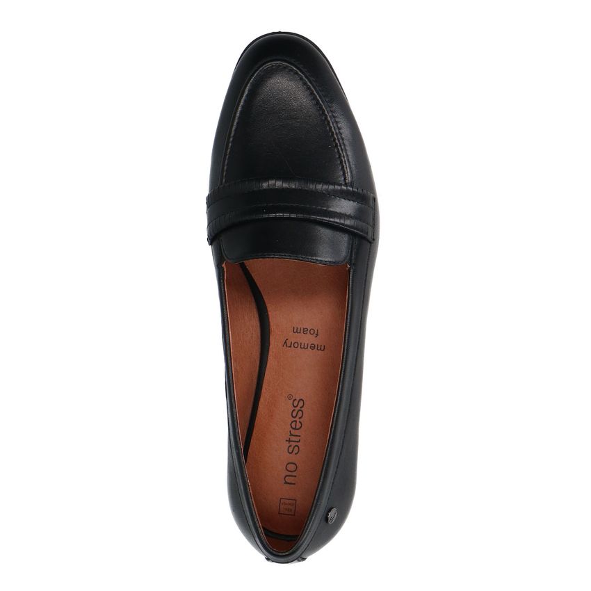 Schwarze Leder-Loafer