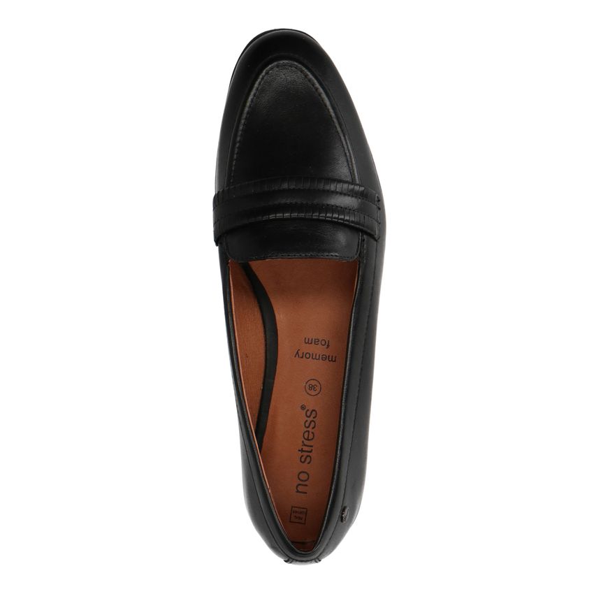 Schwarze Leder-Loafer