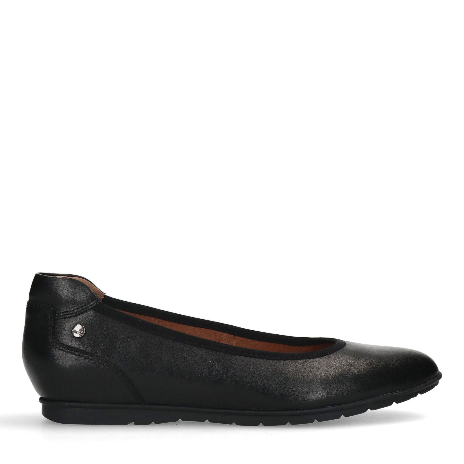 Zwarte leren ballerina's