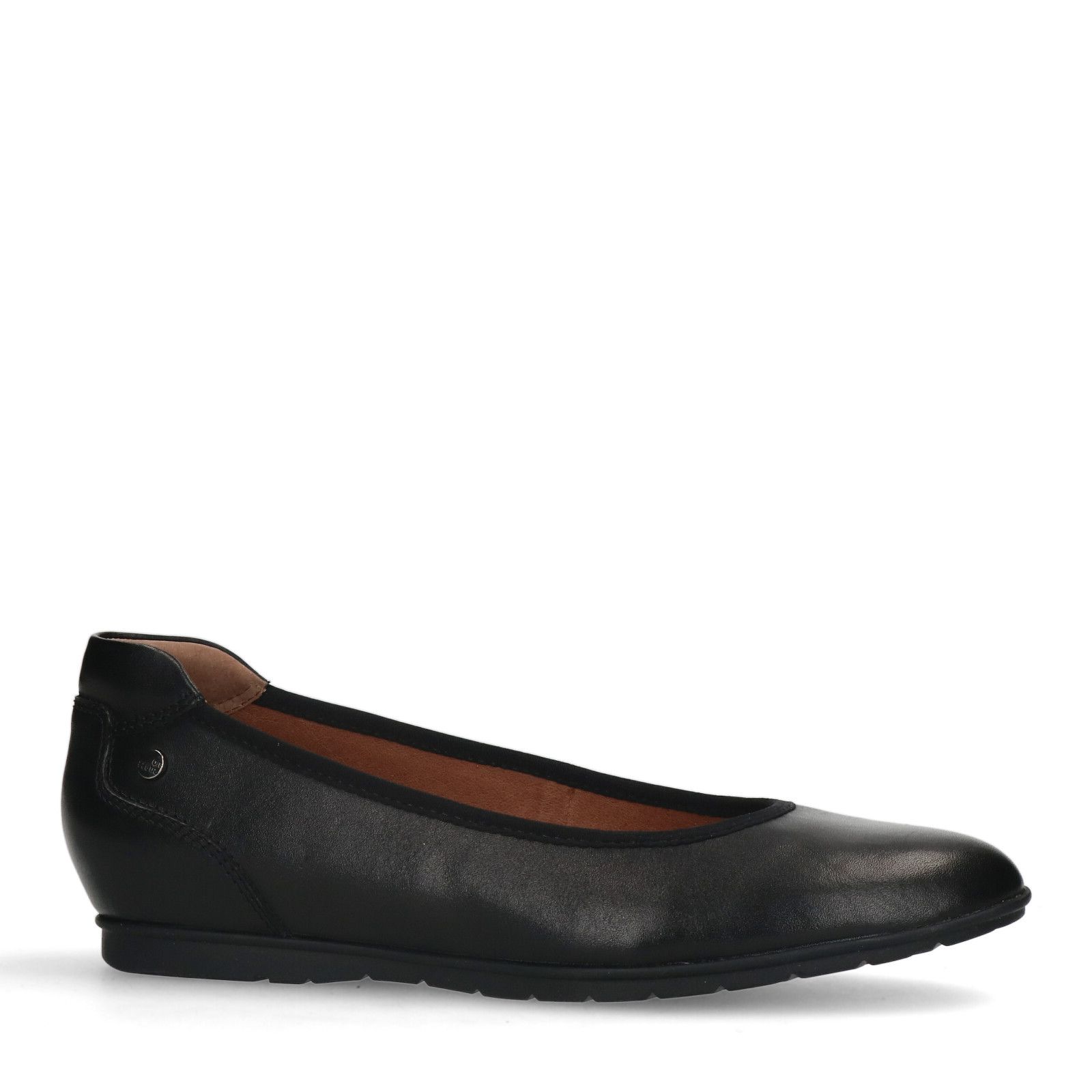 Zwarte leren ballerina's