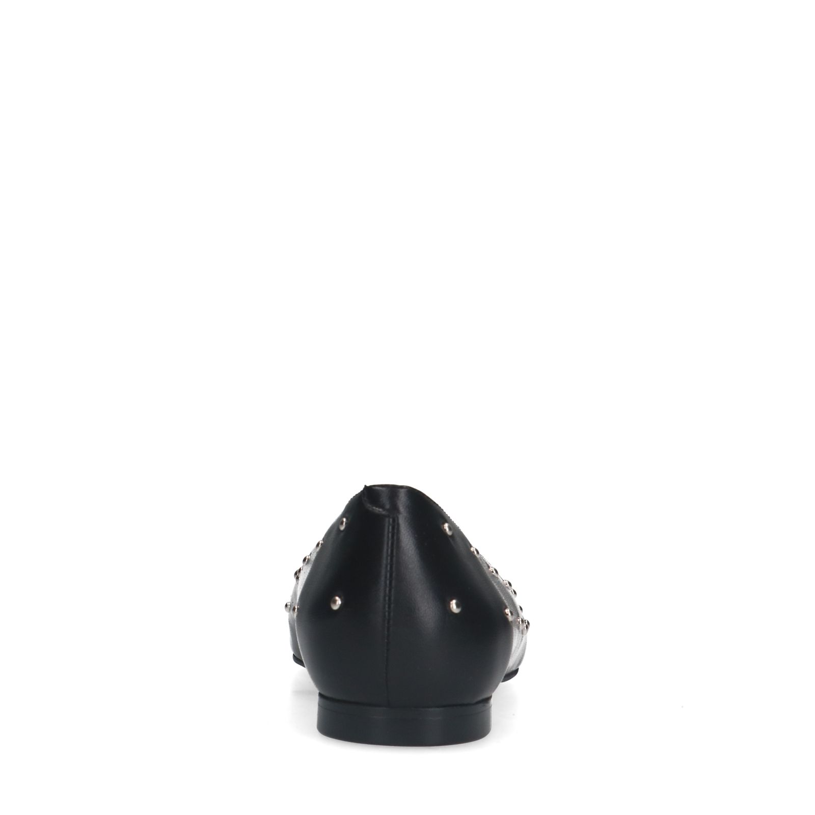 Zwarte leren ballerina's met studs