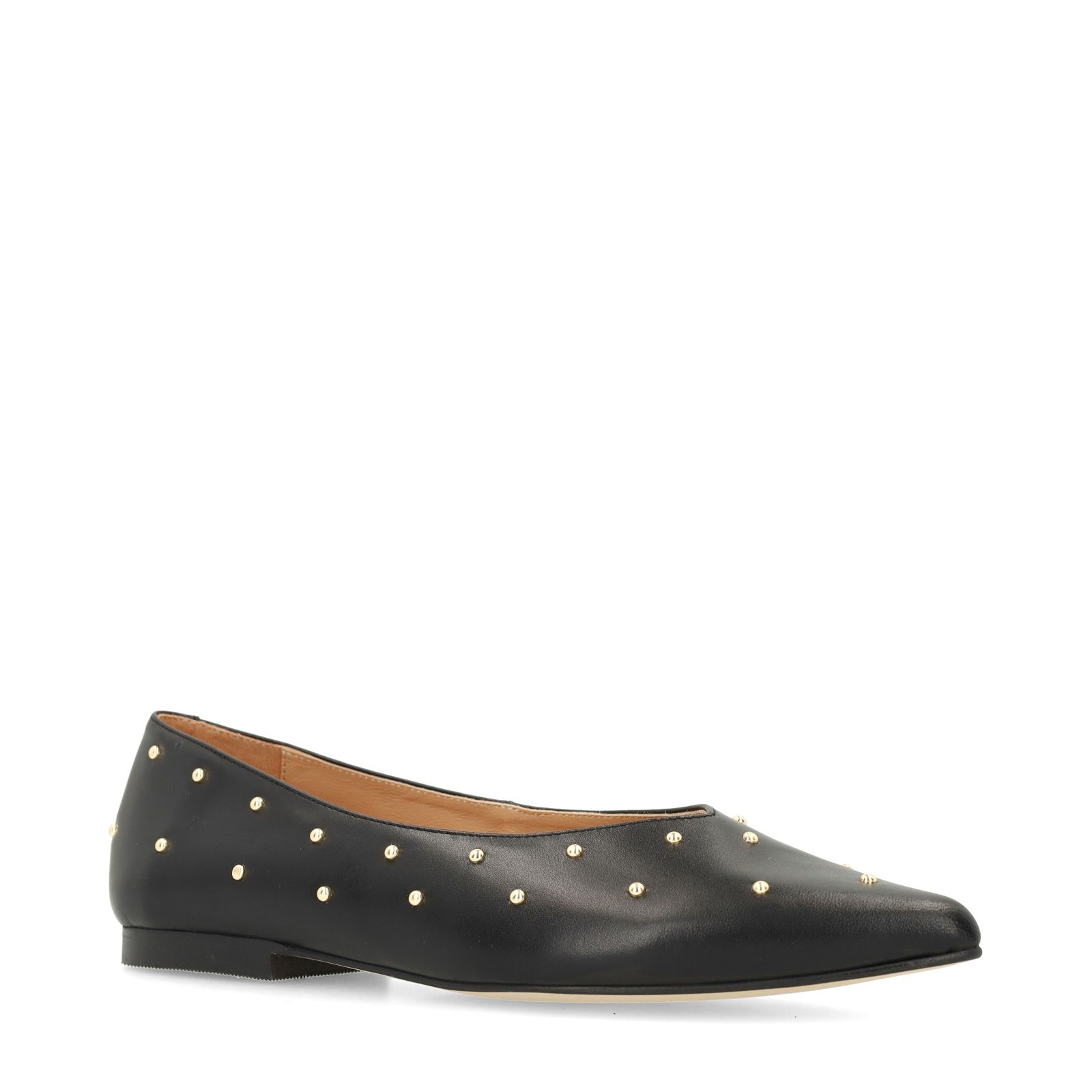 Zwarte leren loafers met studs