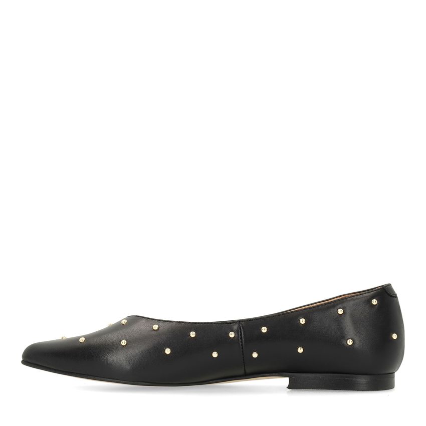 Zwarte leren loafers met studs