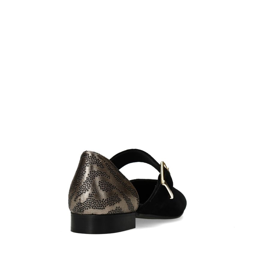 Zwarte suède loafers