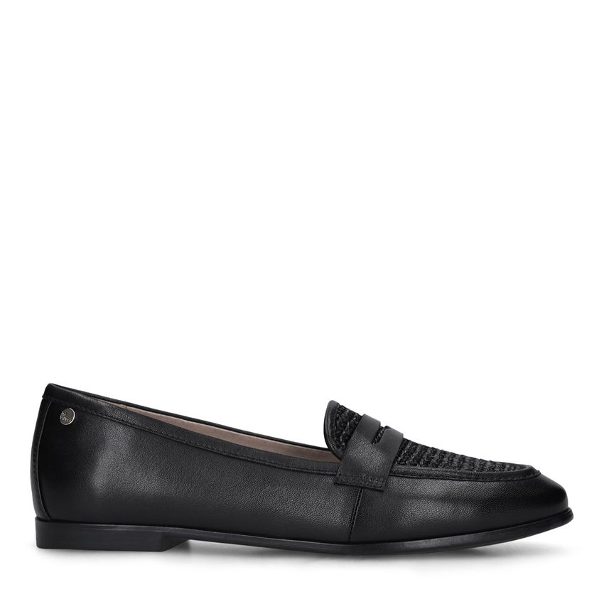 Zwarte leren loafers