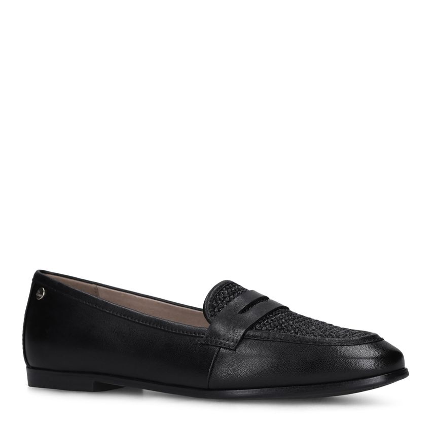 Zwarte leren loafers