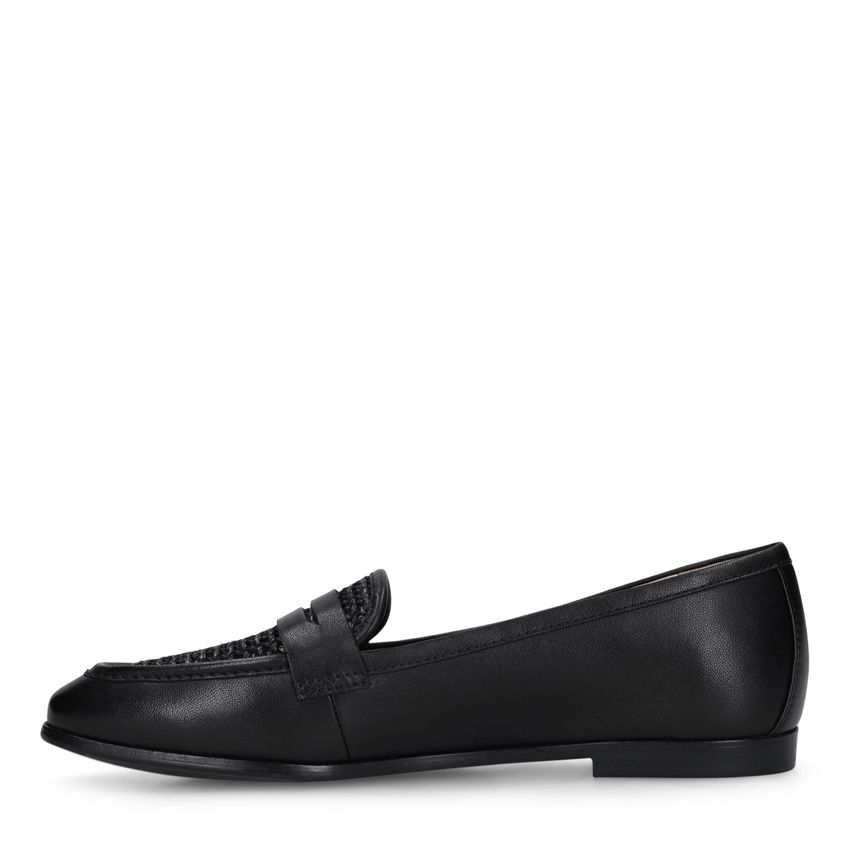 Zwarte leren loafers