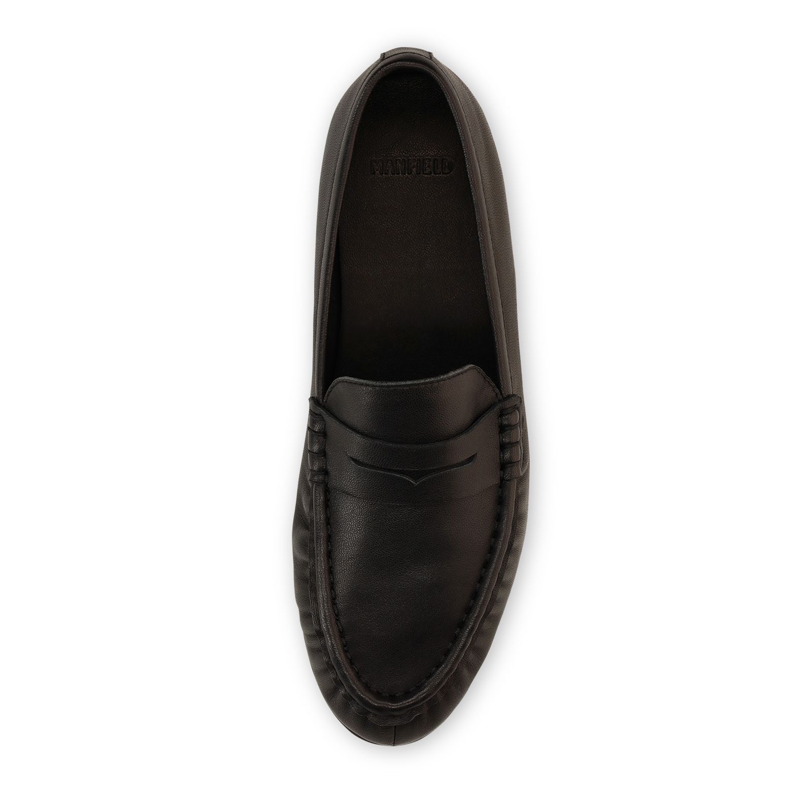 Zwarte leren loafers