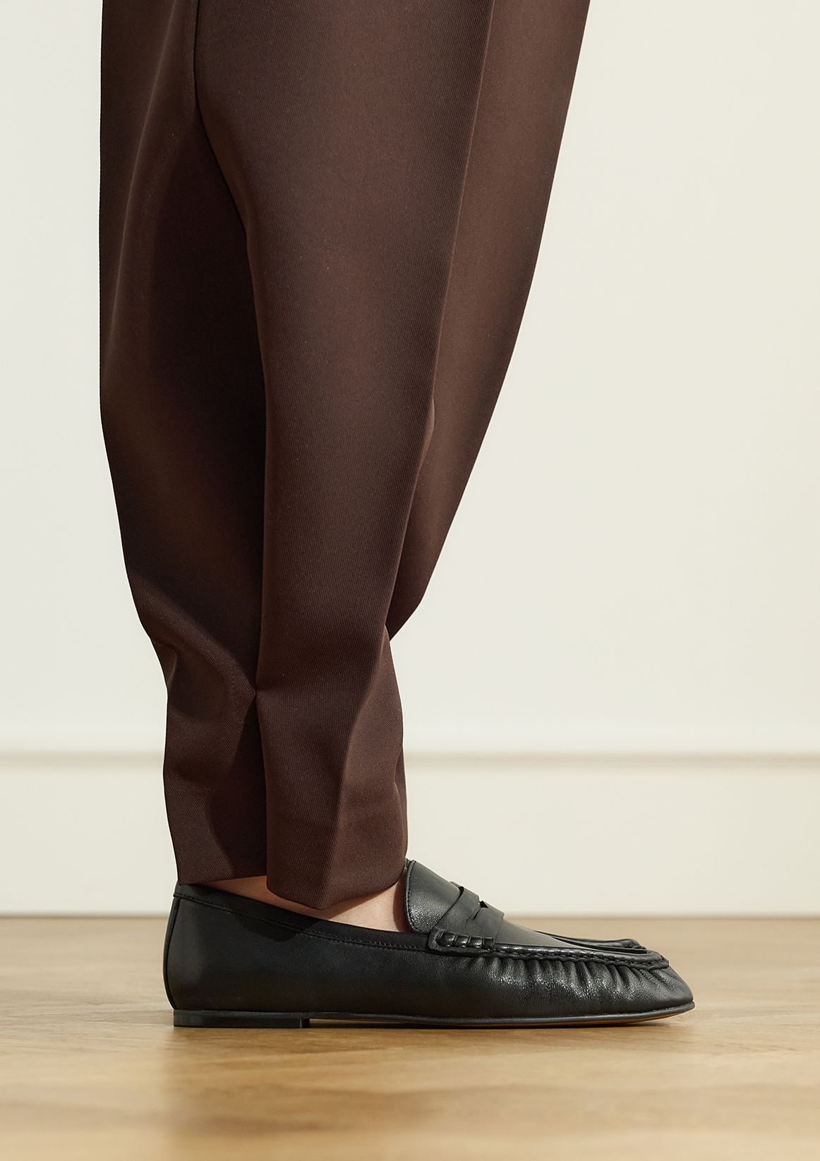 Zwarte leren loafers
