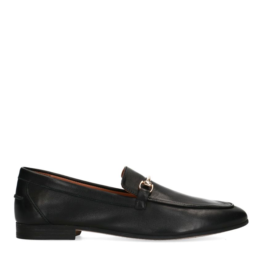 Schwarze Leder-Loafer