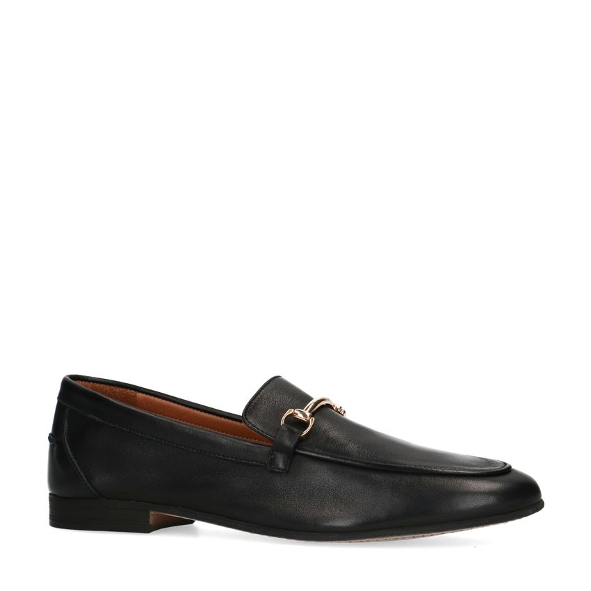 Schwarze Leder-Loafer