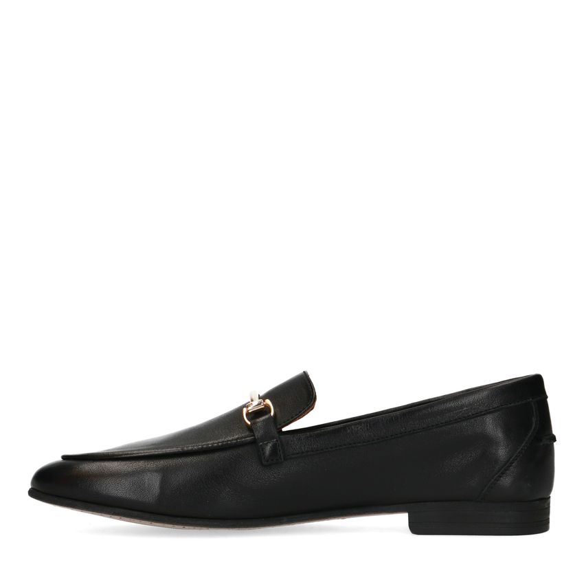 Schwarze Leder-Loafer