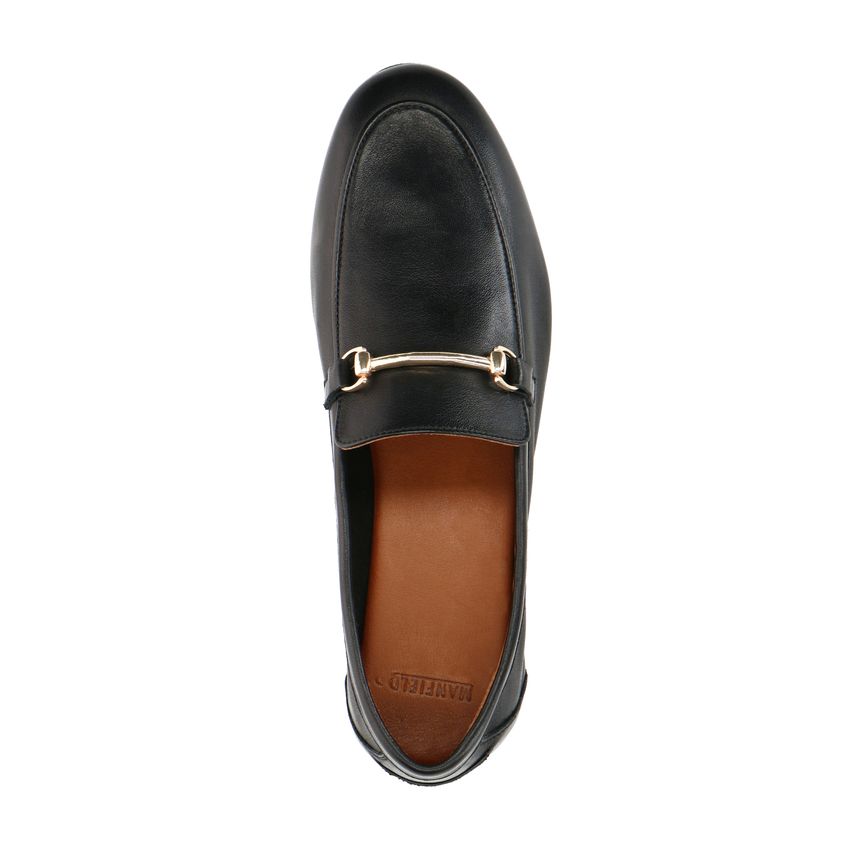 Schwarze Leder-Loafer