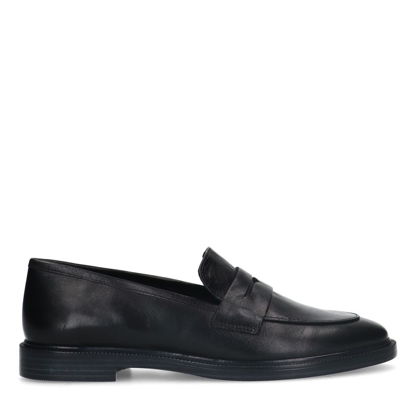 Schwarze Leder-Loafer