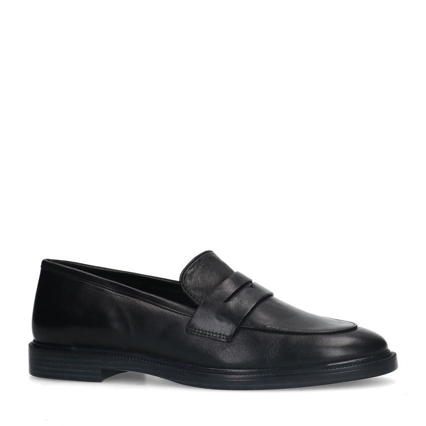 Schwarze Leder-Loafer