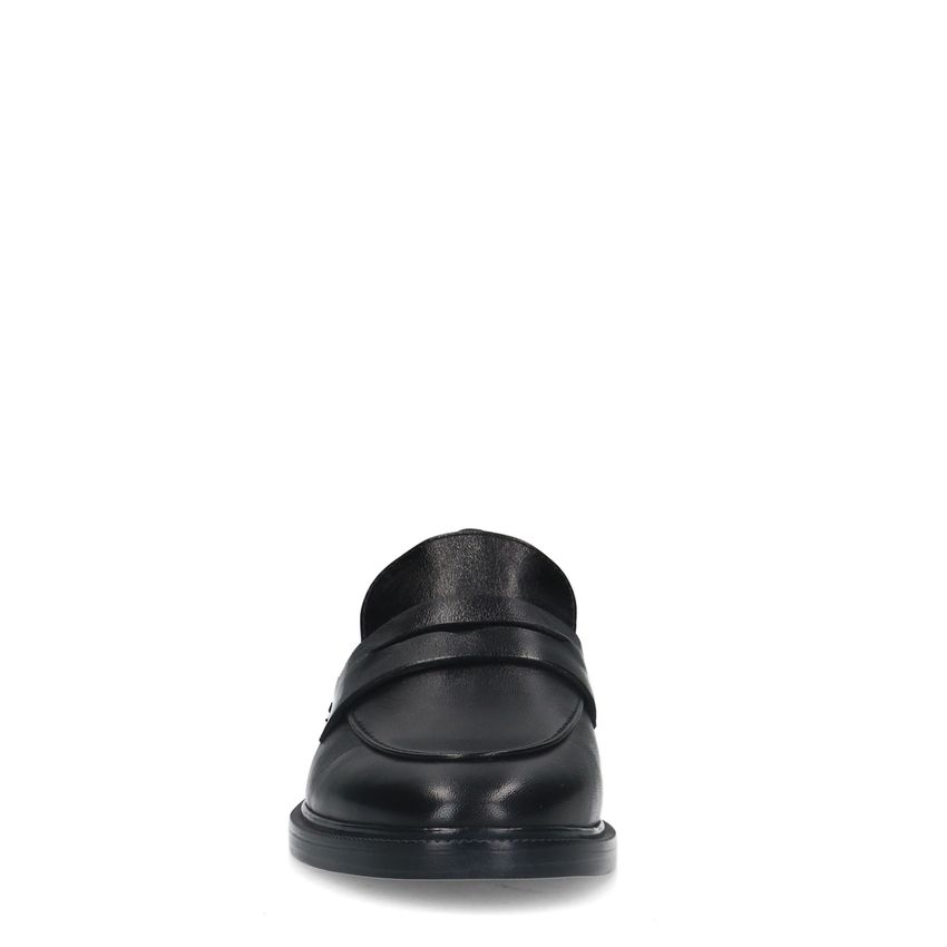 Schwarze Leder-Loafer