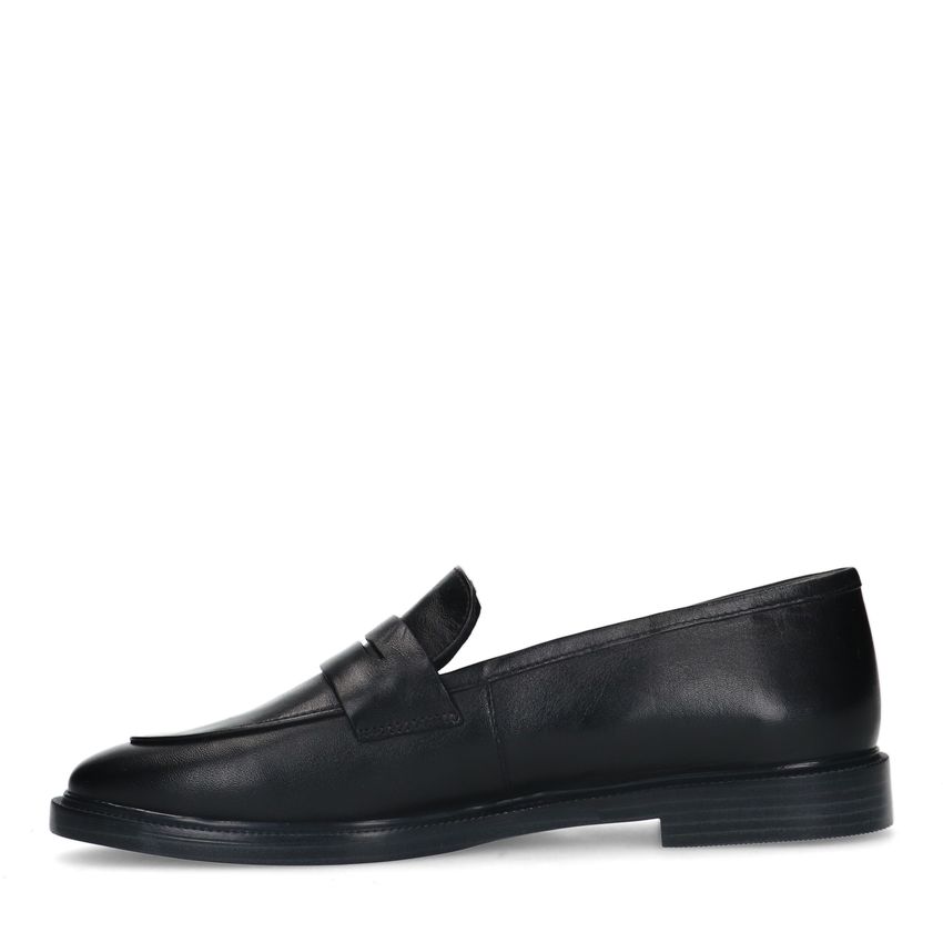 Schwarze Leder-Loafer