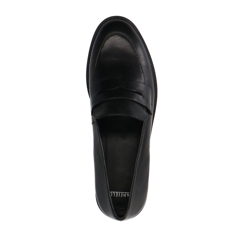 Schwarze Leder-Loafer